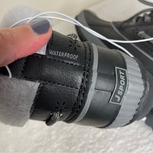 J Sport by Jambu Duck Boots Mary Ankle Rain Waterproof Vegan New Black Size 7 - Picture 6 of 10